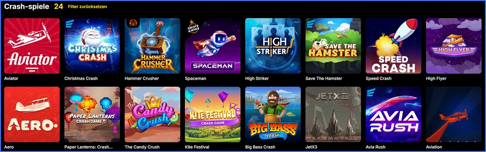 Crash-Spiele im Vulkan Spiele Casino mit Aviator, Spaceman und weiteren Titeln
